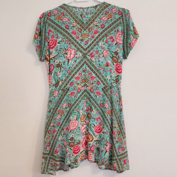 Spell & the Gypsy Turquoise Babushka Playdress Short Mini Play Dress Small b101 - Picture 4 of 10